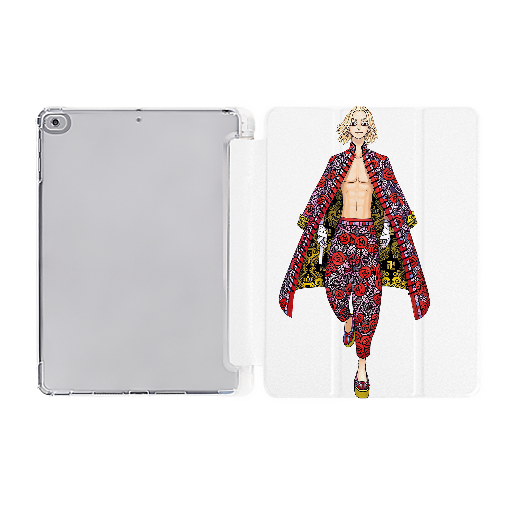 （画像用） 東京リベンジャーズ Tokyo Revengers IPad ケース ペン収納付き 三つ折りスタンド PUレザー×シリコン 対応機種9.5/10.5/10.9インチ